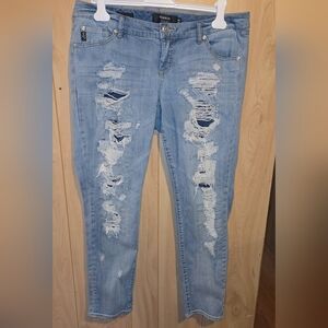 Torrid Premium Distressed Boyfriend Jeans Light Wash Women's Size Plus 14